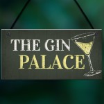 Gin Palace Sign Garden Shed Man Cave Home Bar Pub Plaque Gifts