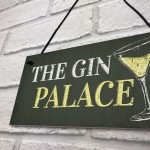 Gin Palace Sign Garden Shed Man Cave Home Bar Pub Plaque Gifts