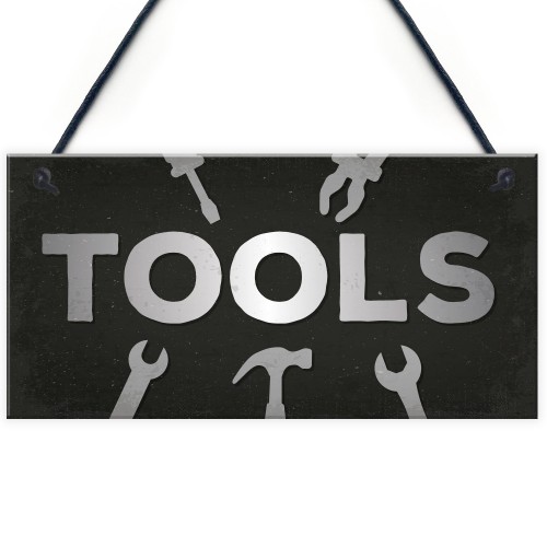 Tool Shed Garage Sign Workshop Plaque Man Cave Grandad Dad 