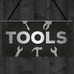 Tool Shed Garage Sign Workshop Plaque Man Cave Grandad Dad 