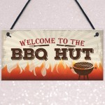 BBQ Hut Hanging Garden Sign Summer House Bar Man Cave Shed