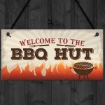 BBQ Hut Hanging Garden Sign Summer House Bar Man Cave Shed