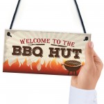 BBQ Hut Hanging Garden Sign Summer House Bar Man Cave Shed