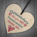 Childminder Gift Thank You Teacher Nursery Wooden Heart Plaque