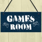 Games Room Man Cave Hanging Plaque Gift For Him Bedroom Plaque