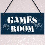 Games Room Man Cave Hanging Plaque Gift For Him Bedroom Plaque