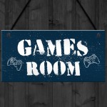 Games Room Man Cave Hanging Plaque Gift For Him Bedroom Plaque