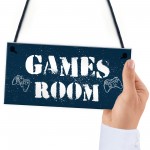 Games Room Man Cave Hanging Plaque Gift For Him Bedroom Plaque