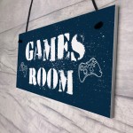 Games Room Man Cave Hanging Plaque Gift For Him Bedroom Plaque