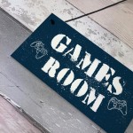 Games Room Man Cave Hanging Plaque Gift For Him Bedroom Plaque