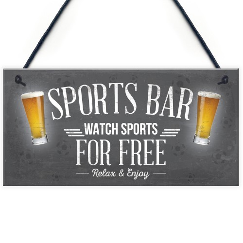 Sports Bar Man Cave Bar Pub Football Hanging Sign Plaque Gift