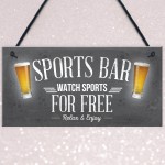 Sports Bar Man Cave Bar Pub Football Hanging Sign Plaque Gift