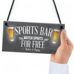 Sports Bar Man Cave Bar Pub Football Hanging Sign Plaque Gift