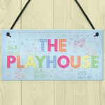 Child's Playhouse Sign Door Wall Plaque Son Daughter Birthday 