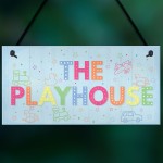 Child's Playhouse Sign Door Wall Plaque Son Daughter Birthday 