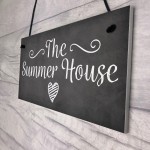 The Summer House Plaque Garden Shed Hanging Wall Door Sign