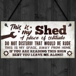 Garden Shed Garage Man Cave Sign Hanging Wall Plaque Gift