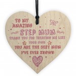 Handmade Amazing Step Mum Heart Plaque Gifts For Mum Friend