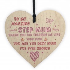 Handmade Amazing Step Mum Heart Plaque Gifts For Mum Friend