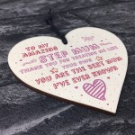 Handmade Amazing Step Mum Heart Plaque Gifts For Mum Friend