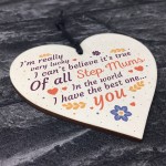 Handmade Best Stepmum Novelty Plaque Gifts For Mum Thank You
