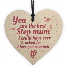 Handmade Best Stepmum Wood Hanging Plaque Gifts For Mum 