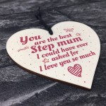 Handmade Best Stepmum Wood Hanging Plaque Gifts For Mum 