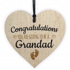 Handmade Pregnancy Announcent Gift Heart Congratulations Grandad