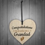 Handmade Pregnancy Announcent Gift Heart Congratulations Grandad