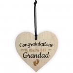 Handmade Pregnancy Announcent Gift Heart Congratulations Grandad