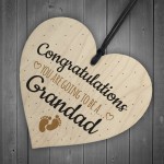 Handmade Pregnancy Announcent Gift Heart Congratulations Grandad