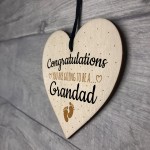 Handmade Pregnancy Announcent Gift Heart Congratulations Grandad