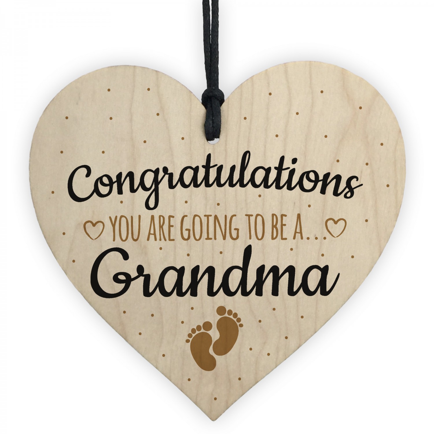 Handmade Pregnancy Announcent Heart Congratulations Grandma.