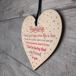 Handmade Friendship Sign Best Friend Plaque Wooden Heart Gift