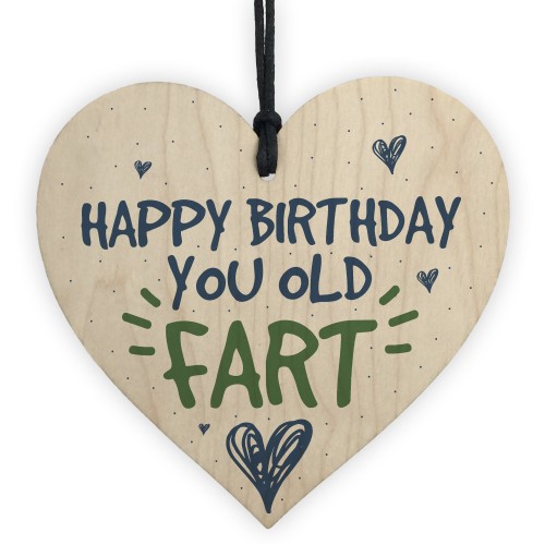 Funny Happy Birthday Wooden Heart Boyfriend Girlfriend Thank You