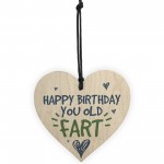 Funny Happy Birthday Wooden Heart Boyfriend Girlfriend Thank You
