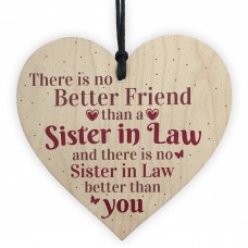 Handmade Sister In Law Wooden Heart Chic Thank You Gifts For Her