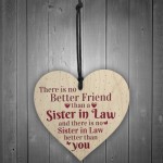 Handmade Sister In Law Wooden Heart Chic Thank You Gifts For Her