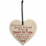 Handmade Sister In Law Wooden Heart Chic Thank You Gifts For Her