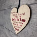 Handmade Sister In Law Wooden Heart Chic Thank You Gifts For Her
