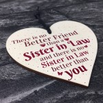 Handmade Sister In Law Wooden Heart Chic Thank You Gifts For Her