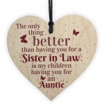 Handmade Sister In Law Heart Shabby Chic Thank You Gifts For Her