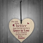 Handmade Sister In Law Heart Shabby Chic Thank You Gifts For Her