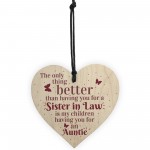 Handmade Sister In Law Heart Shabby Chic Thank You Gifts For Her