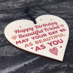 Handmade Happy Birthday Friendship Sign Best Friend Plaque 