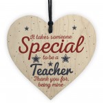 Handmade Hanging Heart Gift For Teacher Leaving Present Keepsake