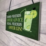 Friendship Gin Sign Garden Plaque Shed Home Bar Pub Plaque Gift