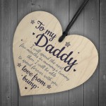Handmade Wooden Heart From Bump Gifts Dad To Be Father Baby