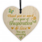 Handmade Hanging Heart Gift For Teacher Childminder Friend 