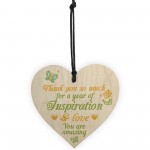 Handmade Hanging Heart Gift For Teacher Childminder Friend 